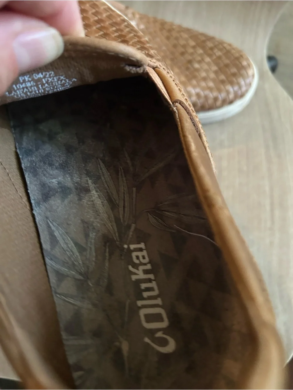 Olukai leather Casual Woven Slip-On Sneakers - Brown